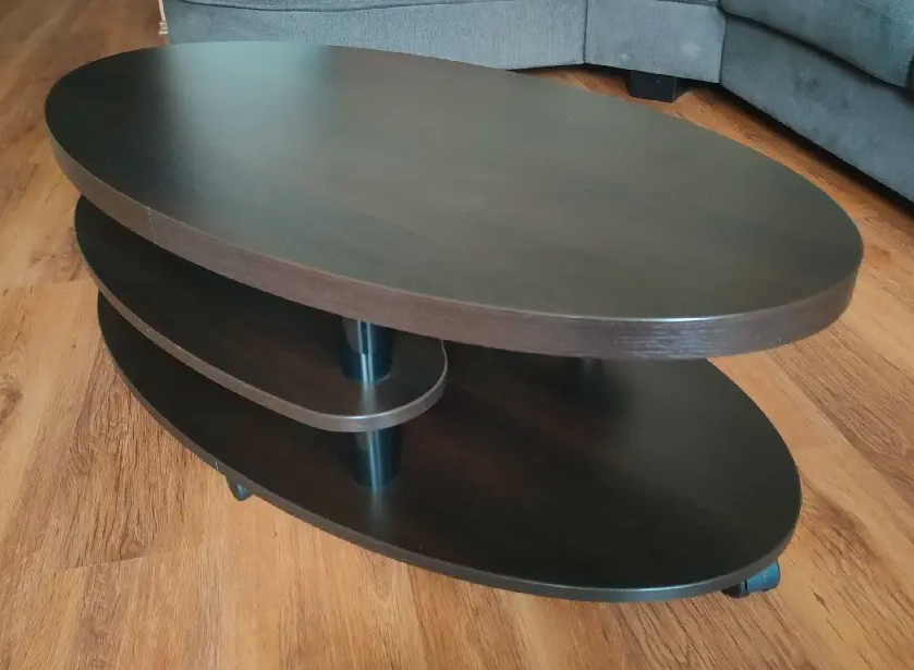 Konferenční stolek na kolečkách, oválný - 3