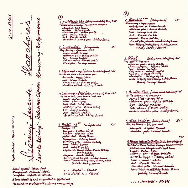 Szörényi Levente – Hazatérés (LP) - 3