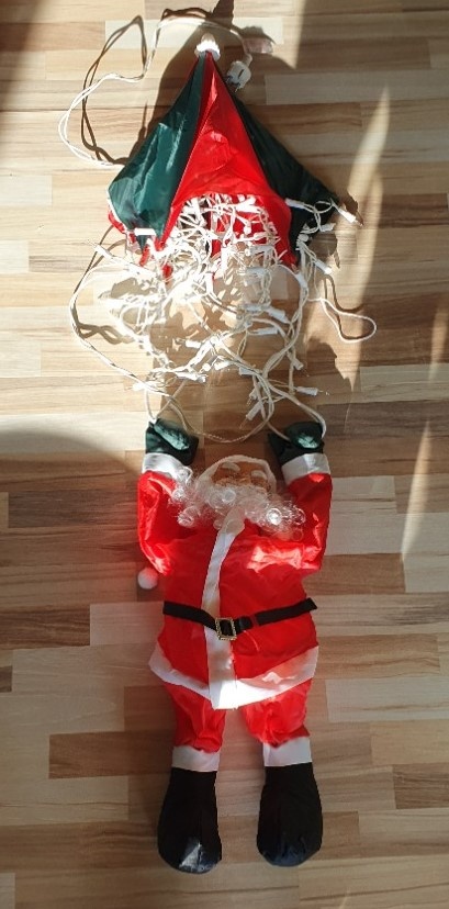 Vánoční dekorace: Svíticí Santa Klaus - 3