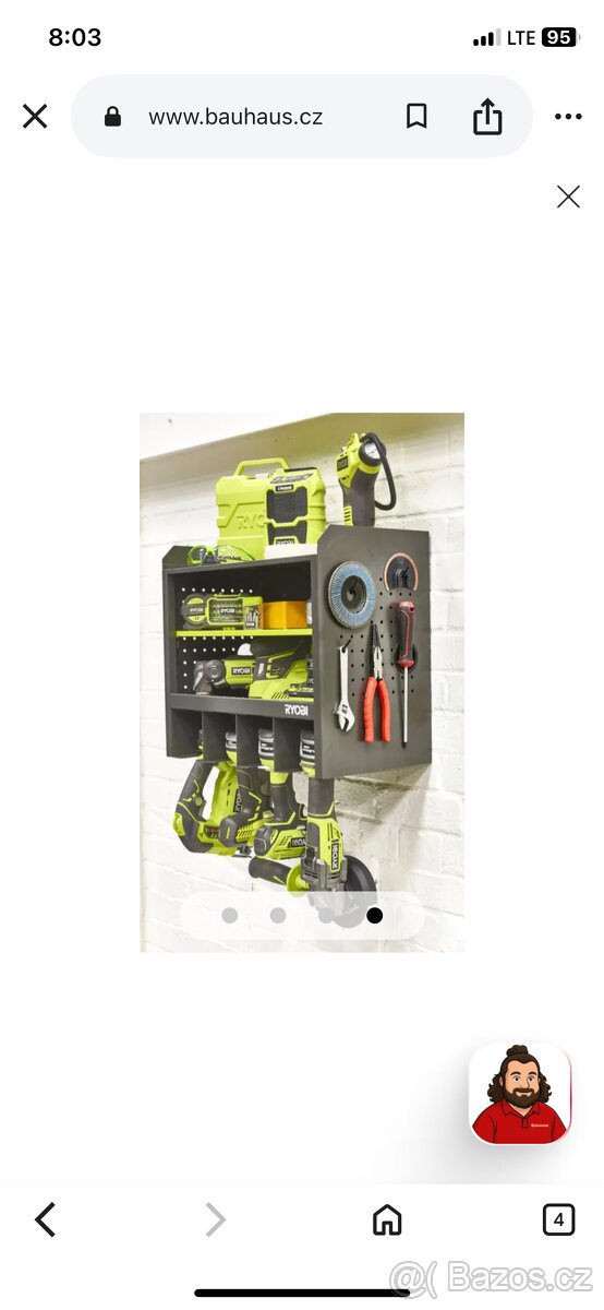 Riobi závěsná skříňka do dílny NOVÁ - 3