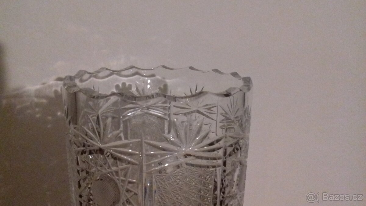 Váza, sklo, křišťál, broušená, nová, Crystal Bohemia - 3