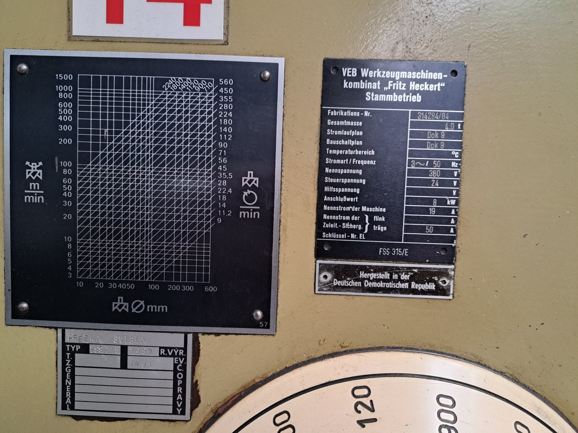 Frézka svislá FSS 315 / E - 3