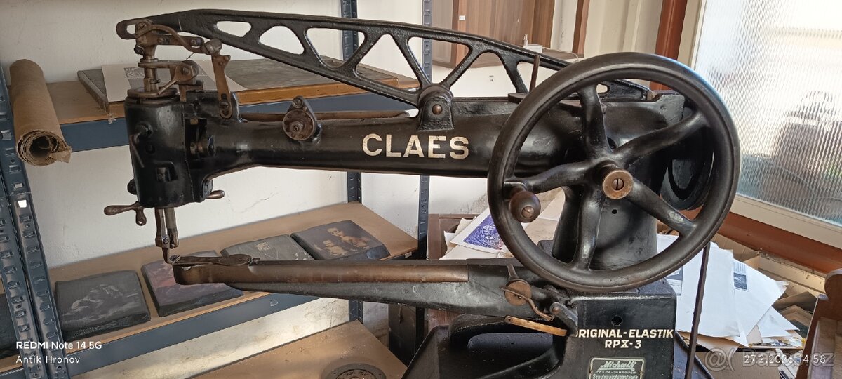 Šicí stroj, CLAES, obuvnický/sedlářský. - 3
