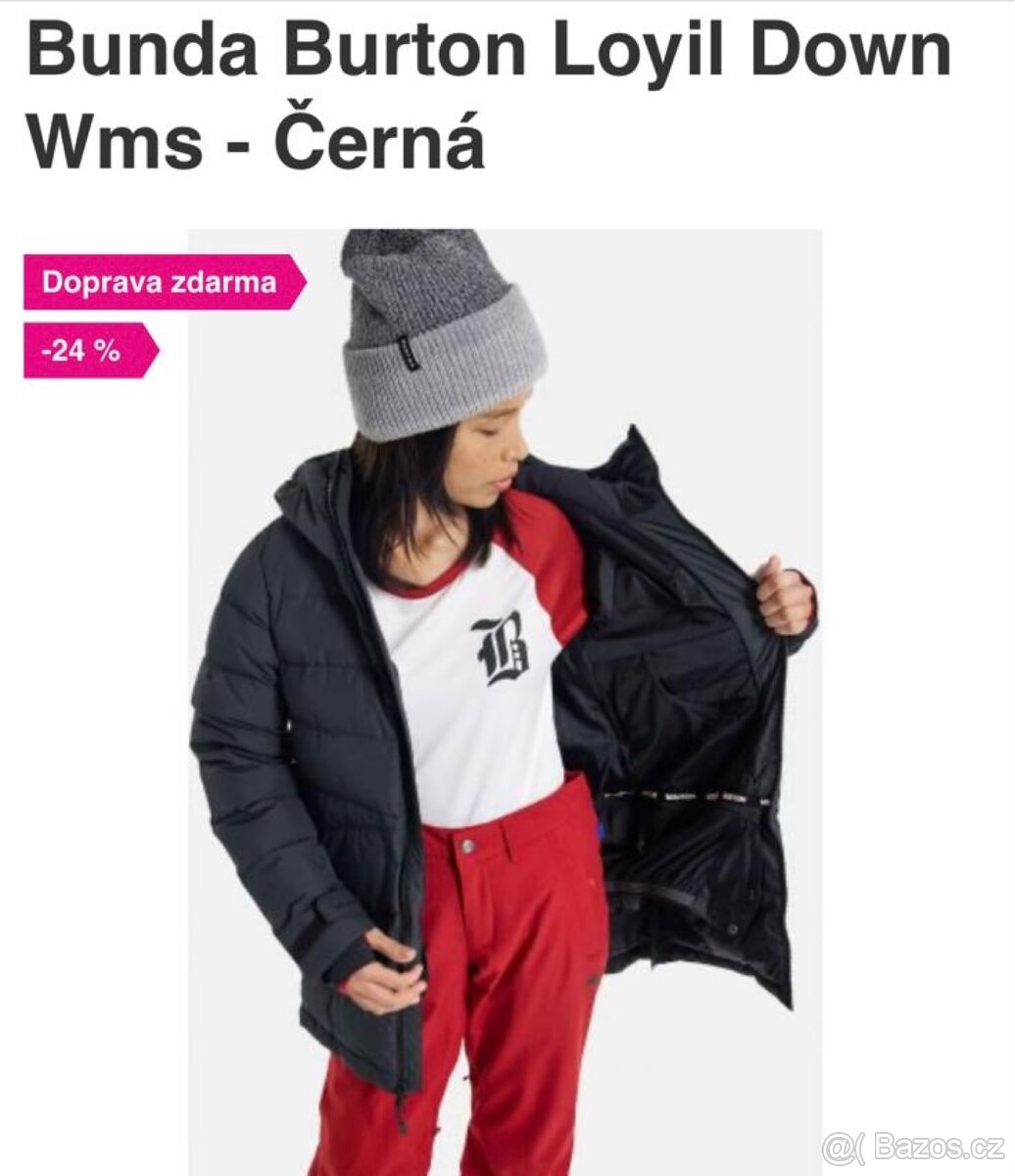 Bunda Burton Loyil Down Wms - Černá, velikost S - 3