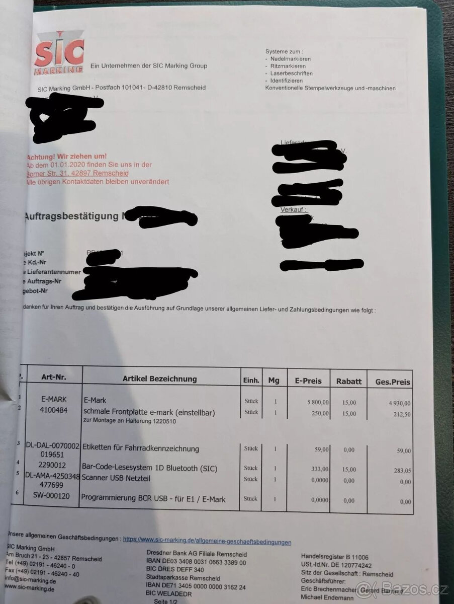 Systém značení jehlami SIC E-Mark se 2 bateriemi + mnoho pří - 3