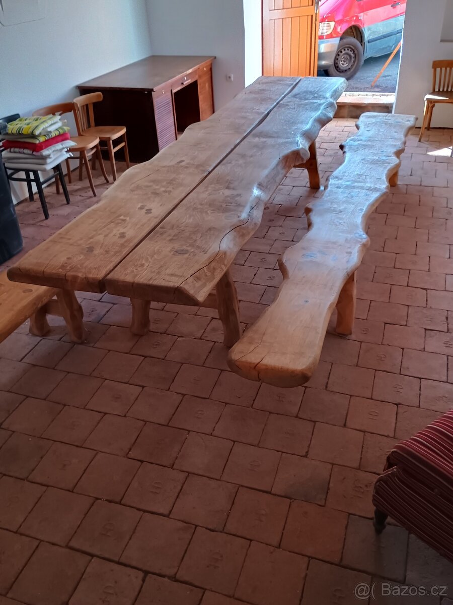 Stůl a lavice z masivu - 3