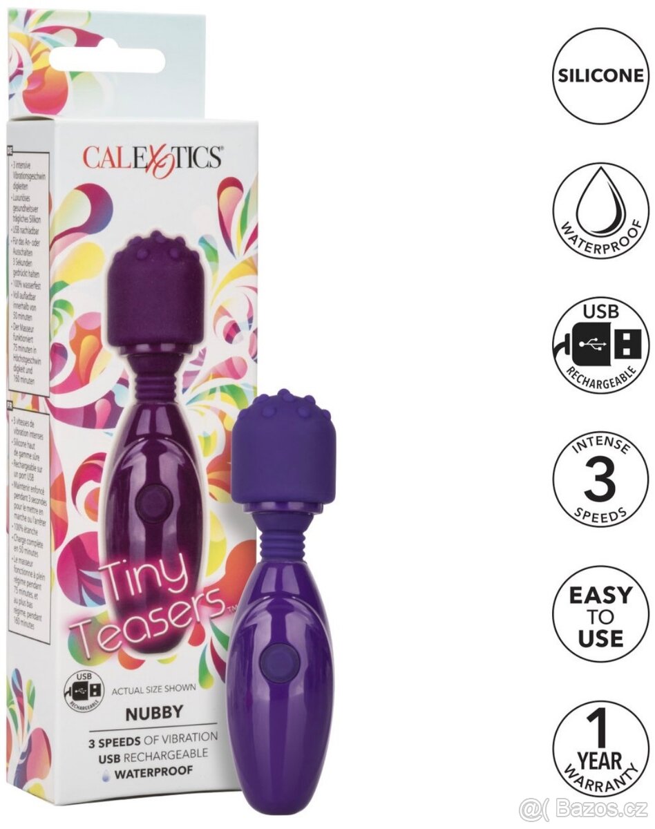 Nabíjecí masážní mini-hlavice Tiny Teasers Nubby - 3