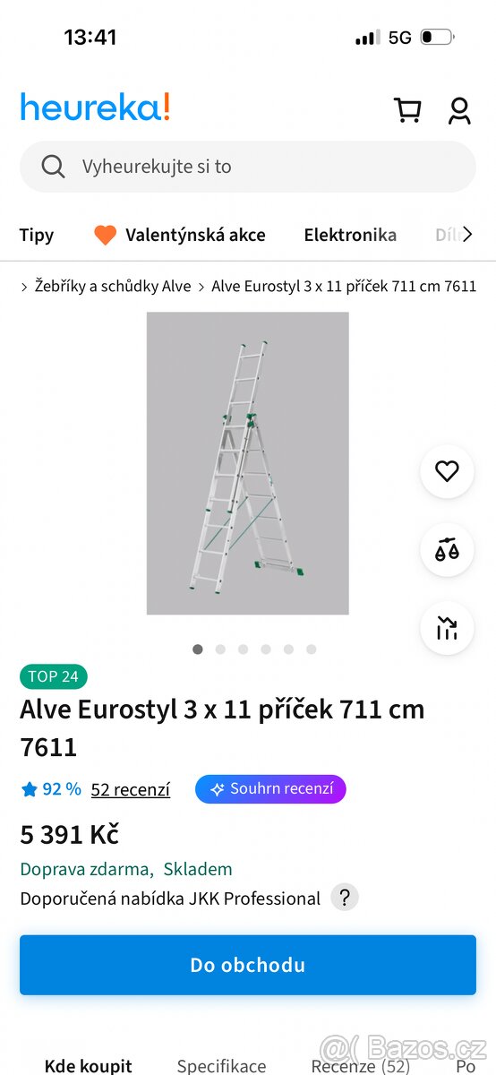 Žebřík alve 3x11 - 3