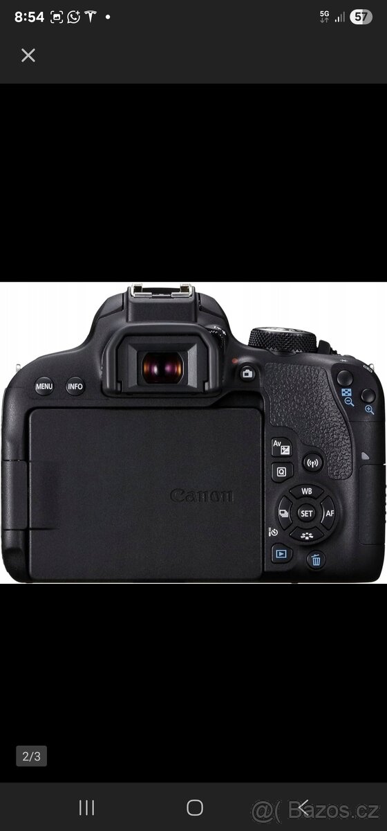 CANON zrcadlovka eos 800 d jako nový - 3