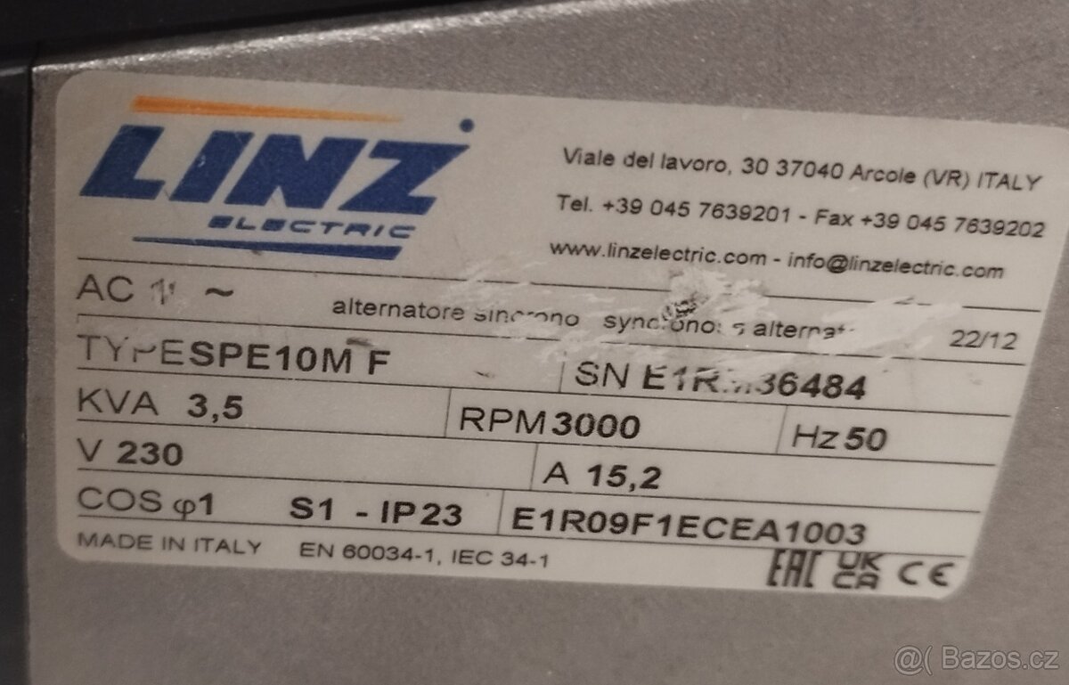 Elektrocentrála ARCTOS 3500B 3,5 KVA - 3