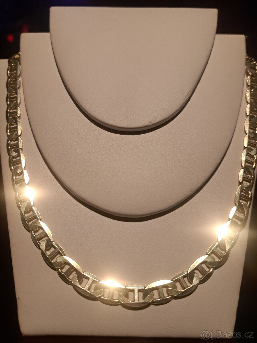 Zlacený 14k stříbrný náhrdelník - 3
