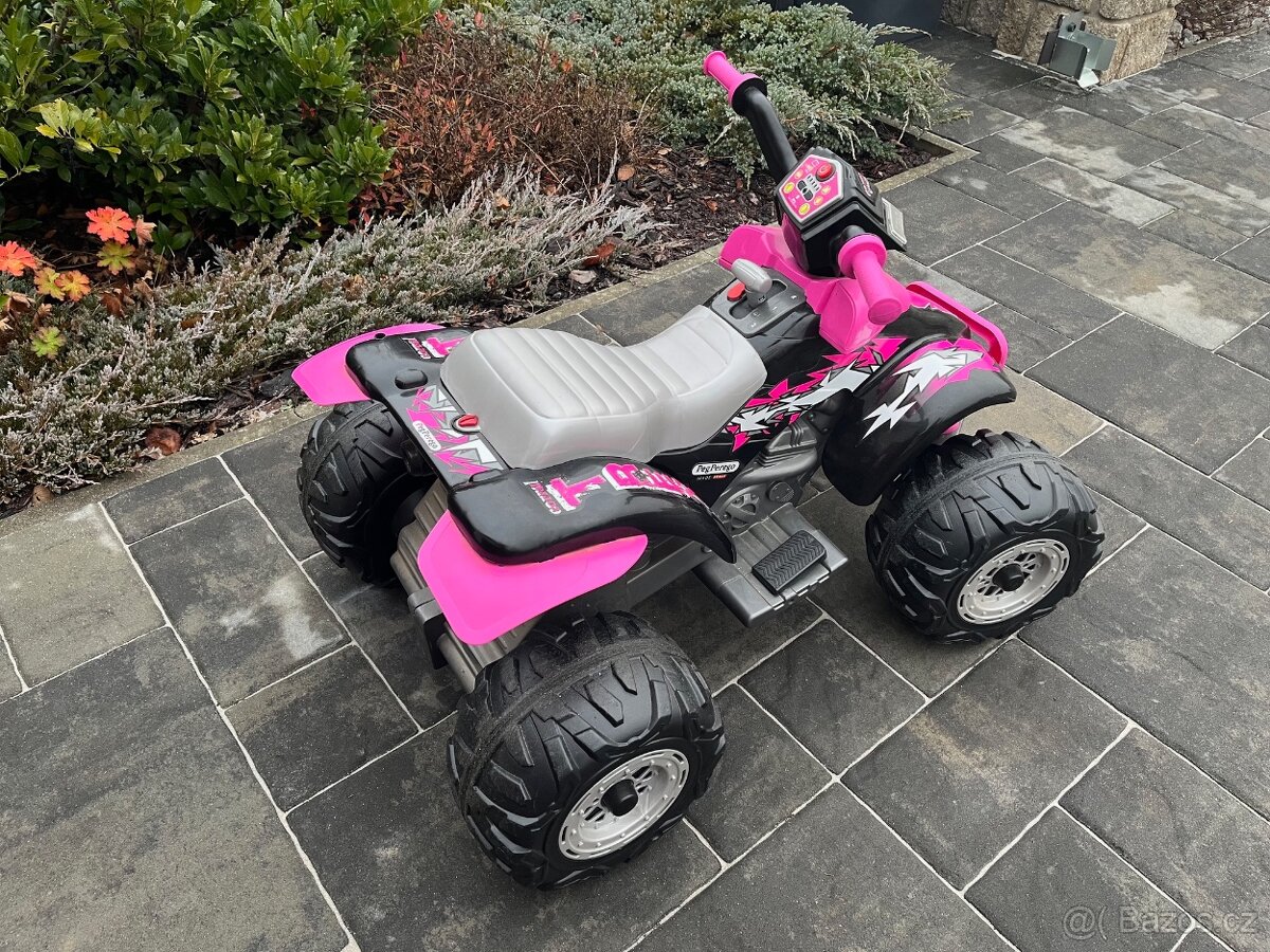 Dětská čtyřkolka Peg Perego Corral T-Rex 12V růžová - 3