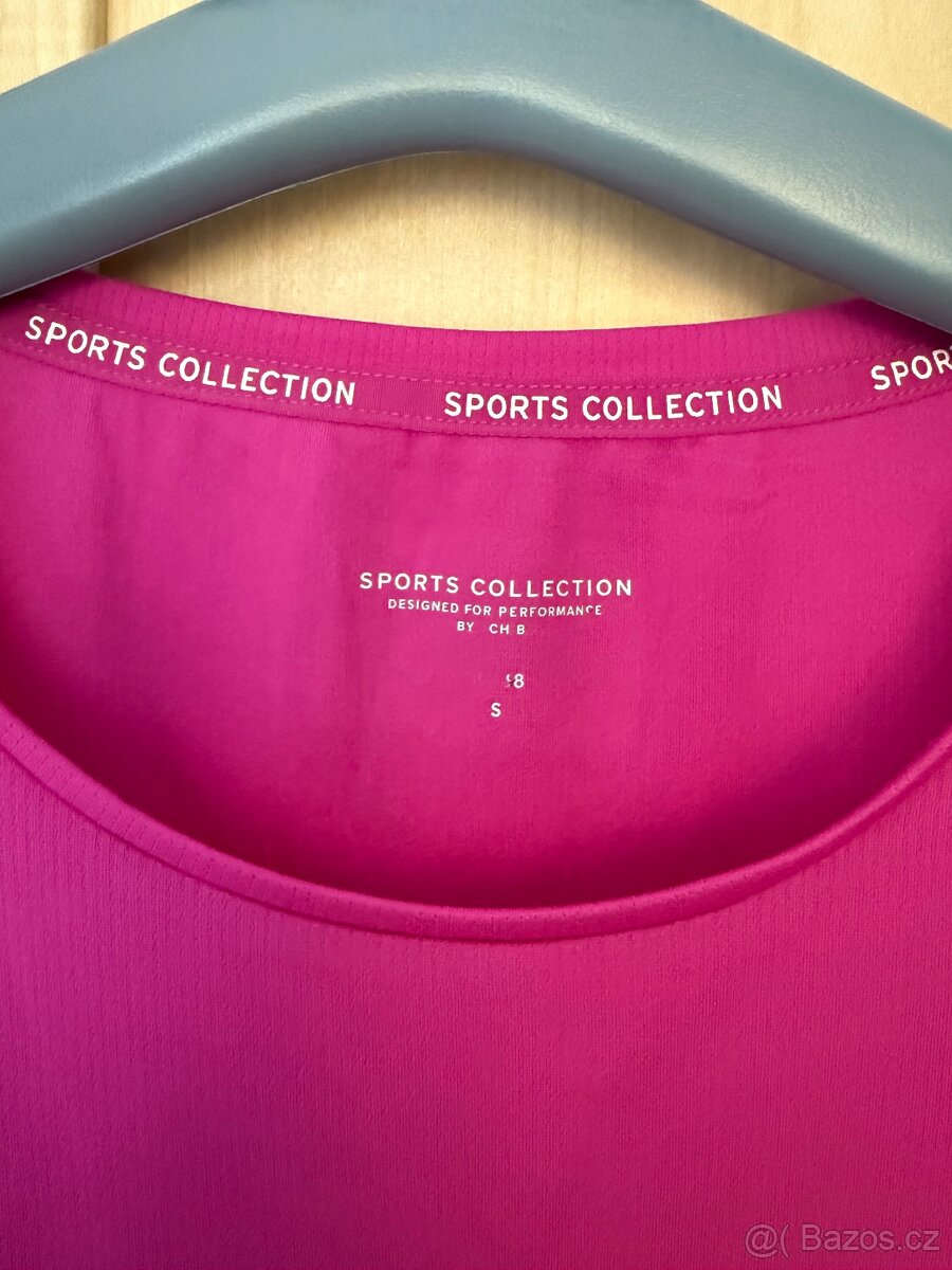 Dám. růžové sportovní triko z Tchiba, vel. S/M. - 3