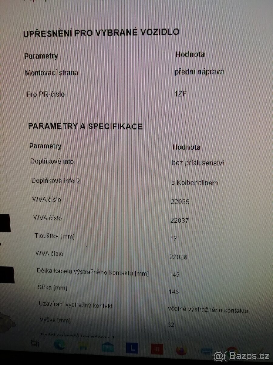 Brzdové destičky VW Golf VII 77 kW - 3