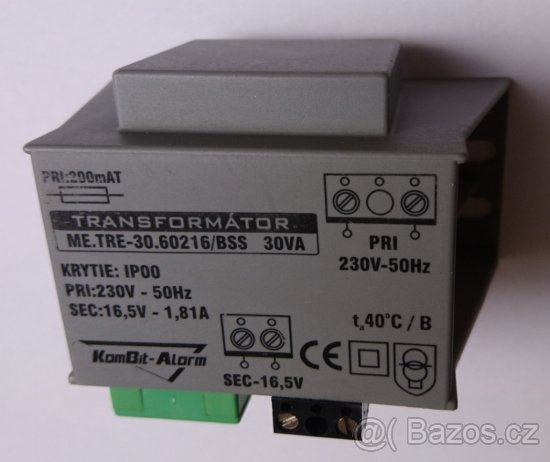 Transformátor 16,5V 1,81A 29,8VA - 3