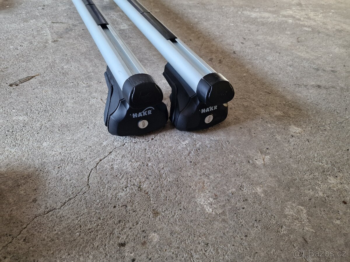 Střešní příčníky + 2× nosič kol HAKR – možnost komplet nebo - 3