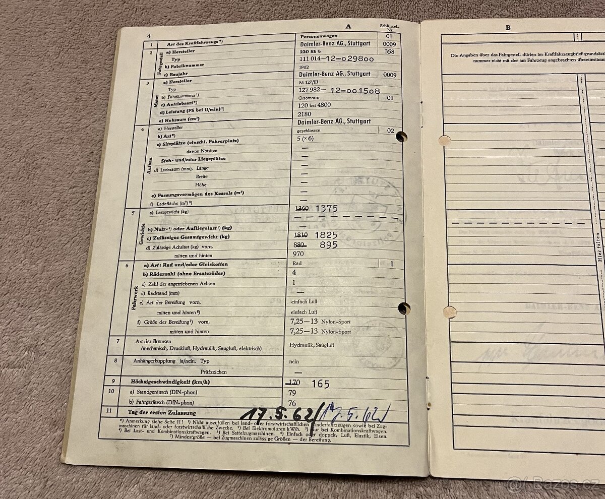 TP Mercedes 220SEb W111 r.v. 1962 - 3