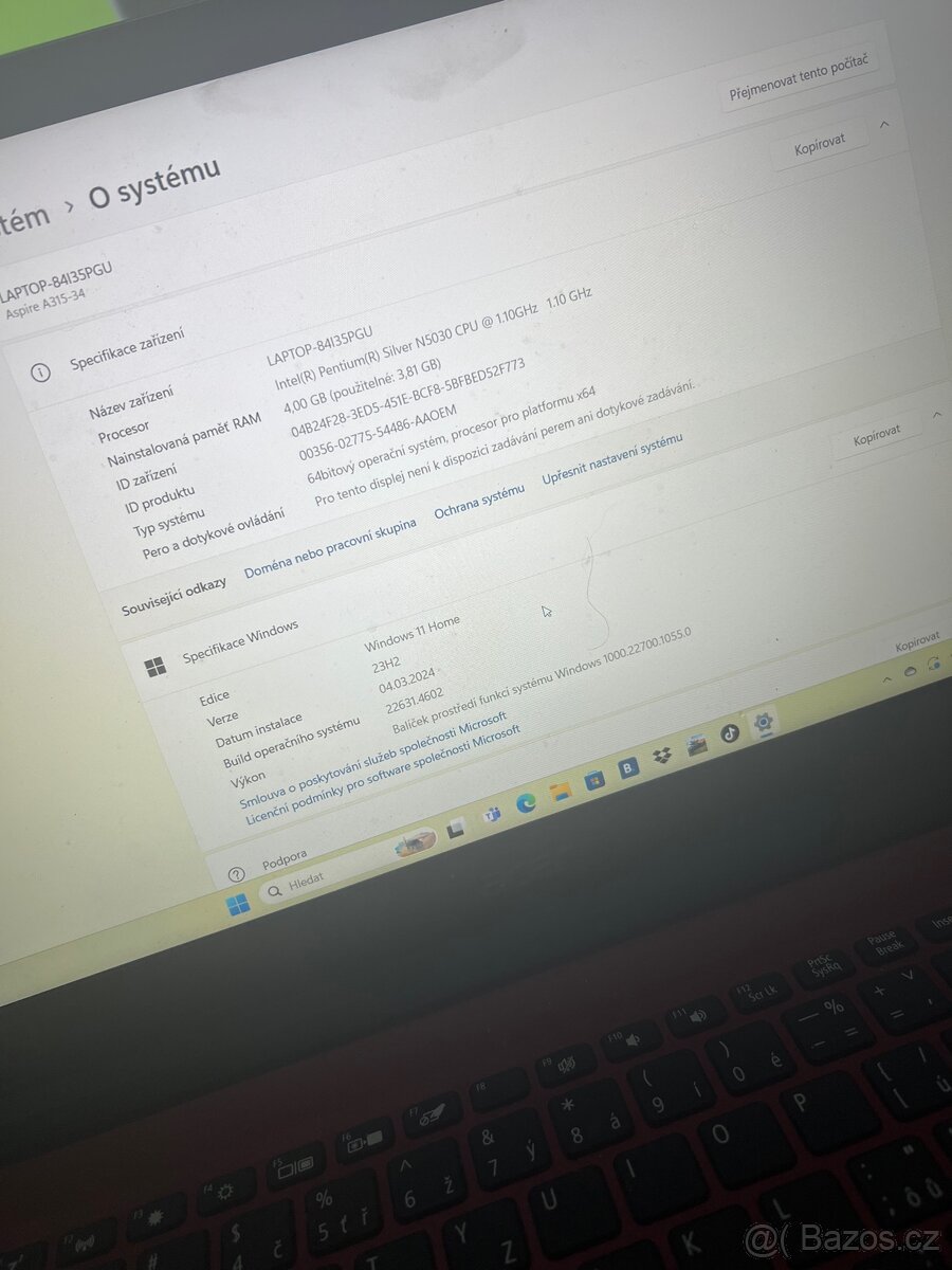 Pc aser Aspire 315-34 - 3