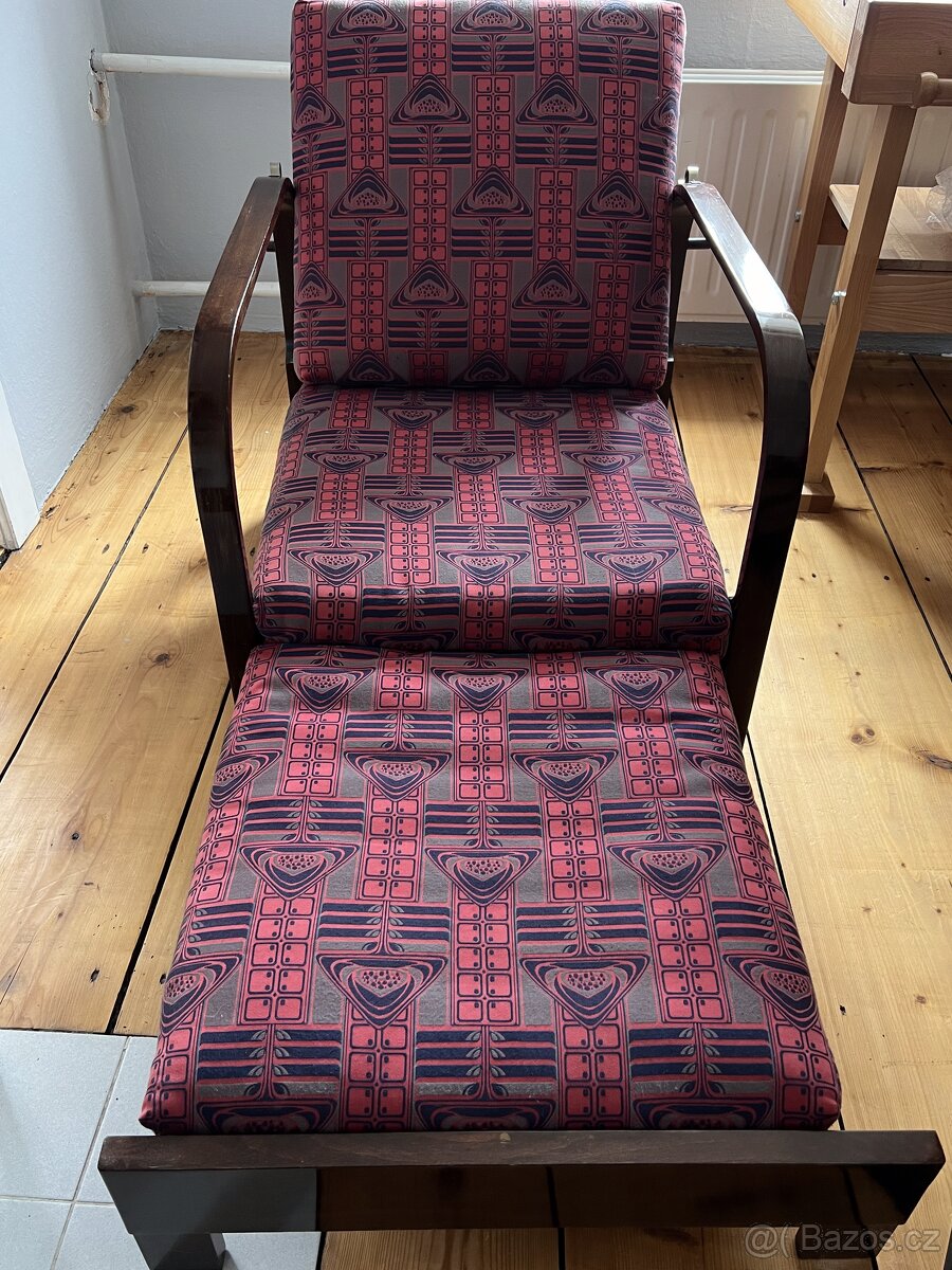 Jindřich Halabala- Originální polohovatelné křeslo - 3