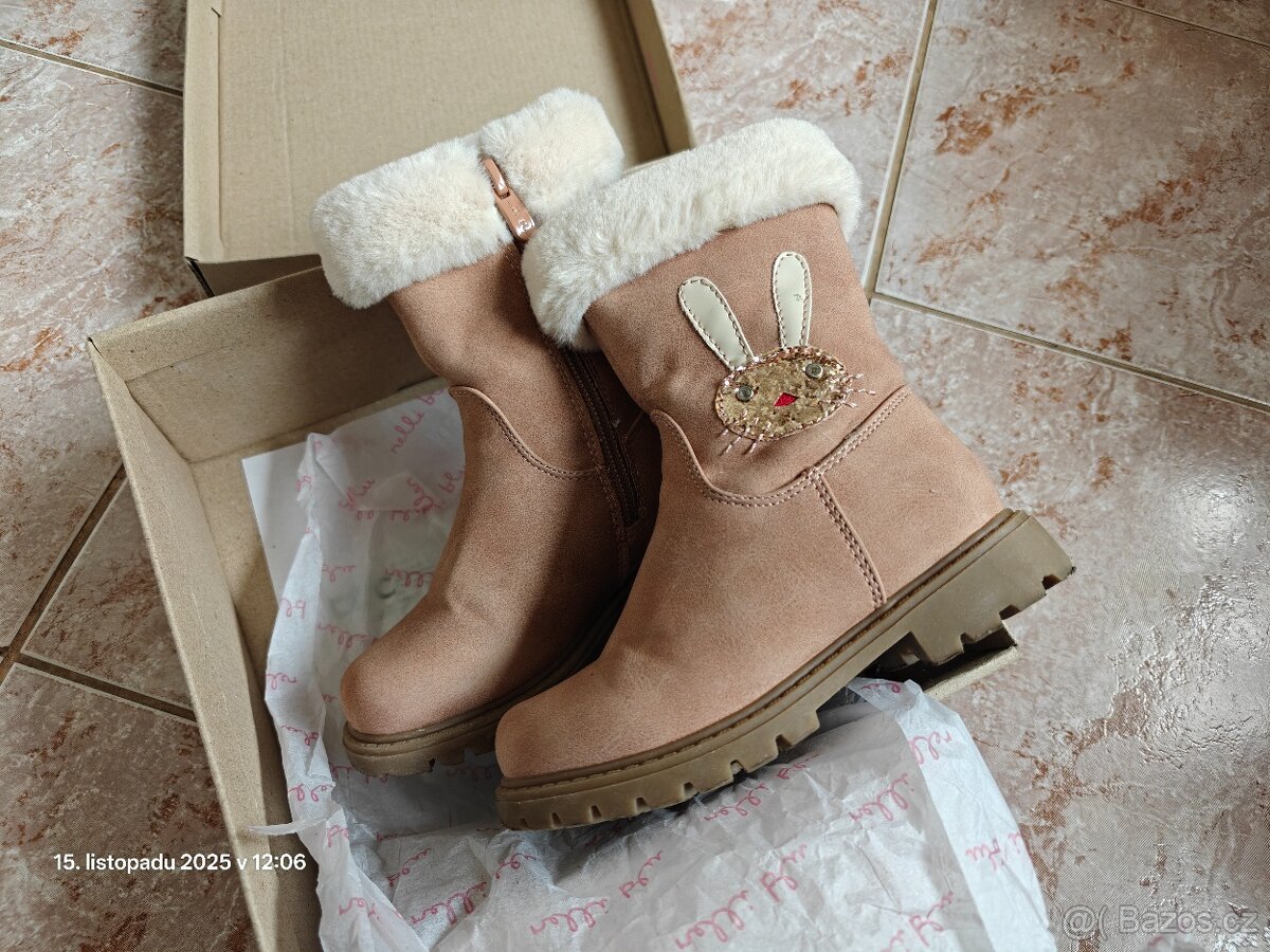 Dívčí 1x nošené kozačky vel.27 - 3