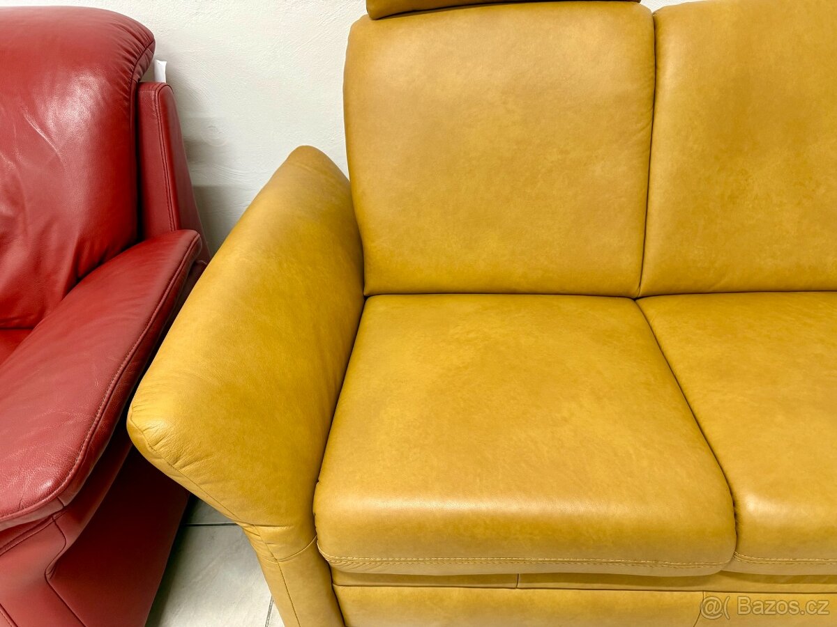 Sedací souprava rohová - kožená - 3