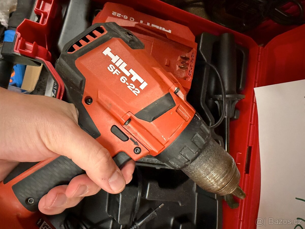 Akuvrtací šroubovák Hilti SF 6-22 + nabíječka 2x baterie - 3