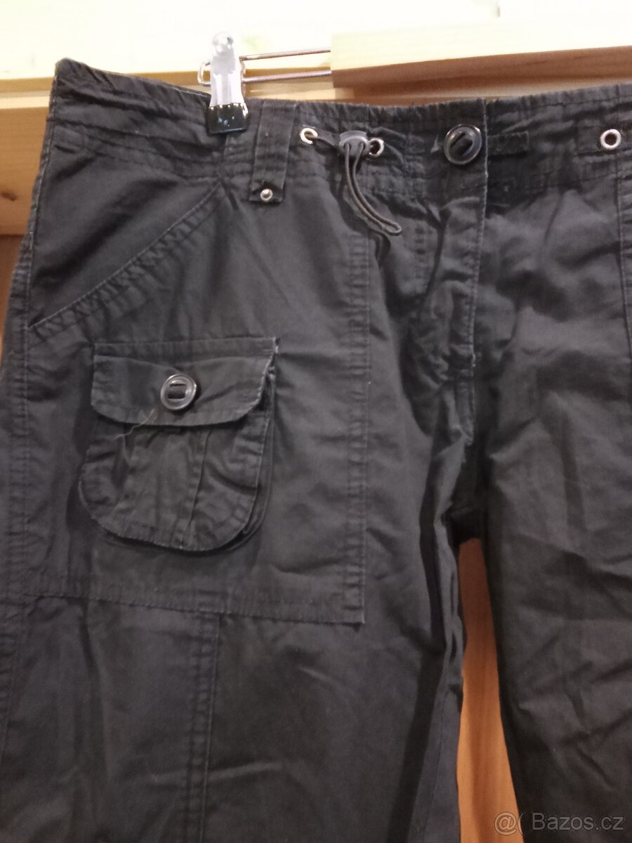 Letní dámské černé kalhoty -vel.M/L - 3