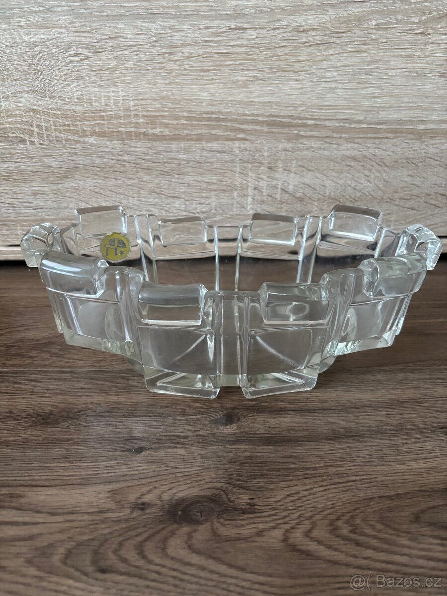 Velká skleněná mísa / dekorativní nádoba - 3