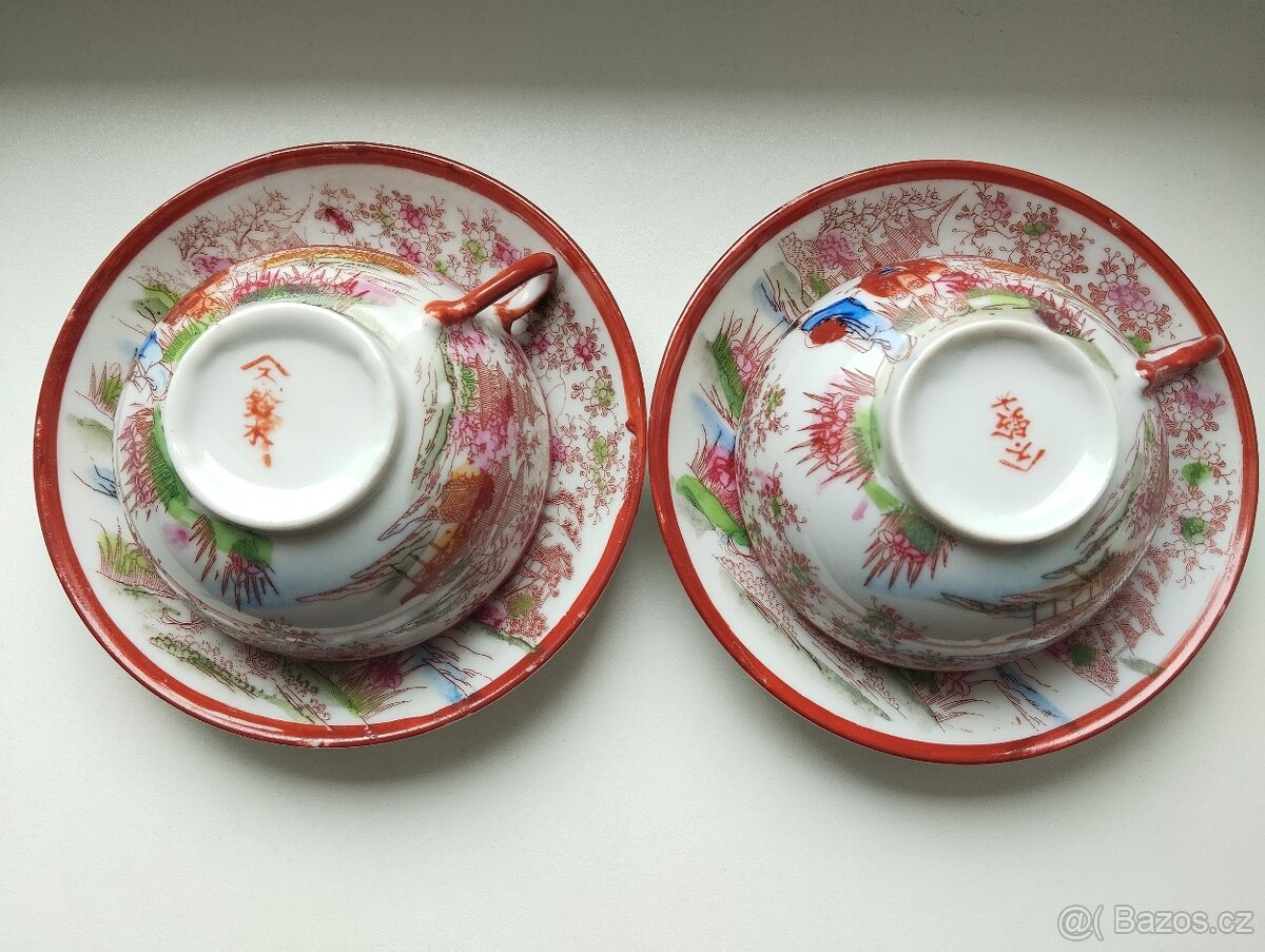 starožitné šálky - Japonsko - 3