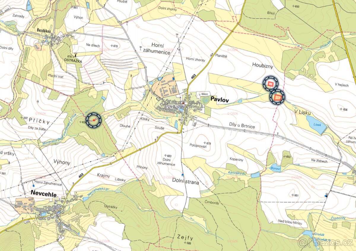 Louka, prodej, Pavlov, Jihlava - 3