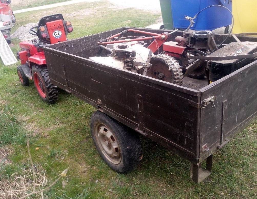 2bubnová sekačka+rotavátor, malotraktor+přívěs - 3