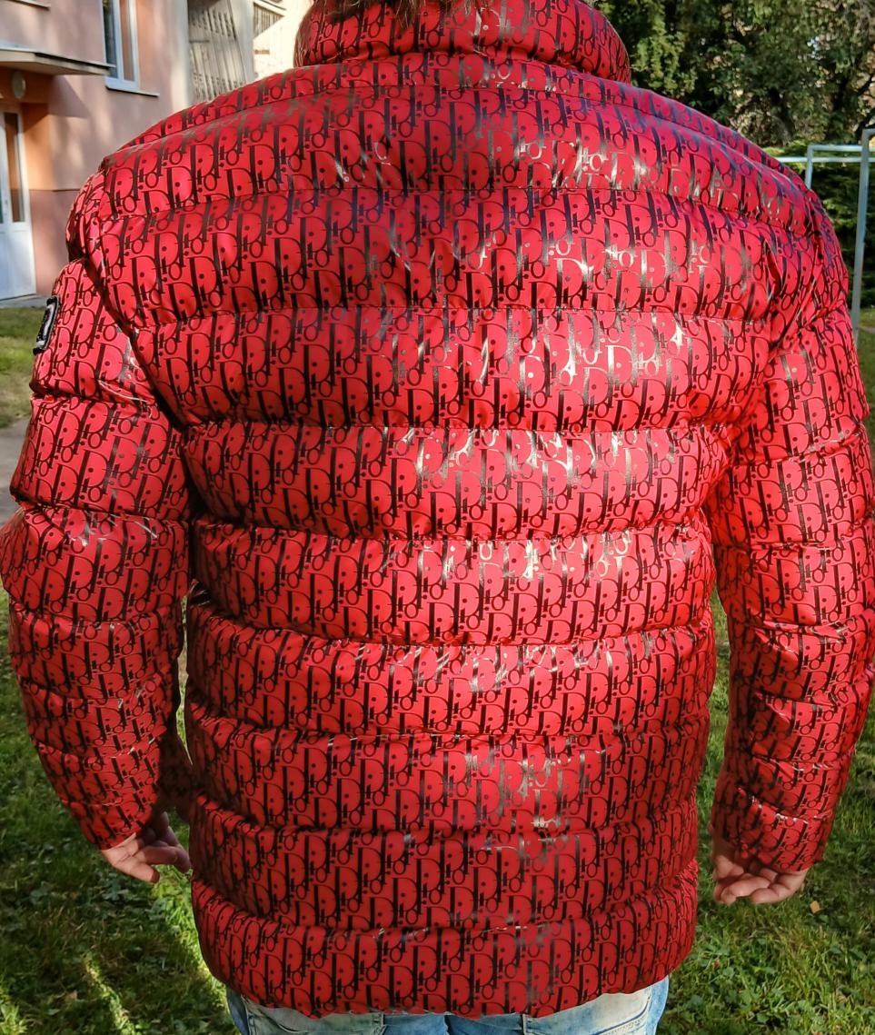 Nová zimní bunda Dior XXL pánská červená - 3