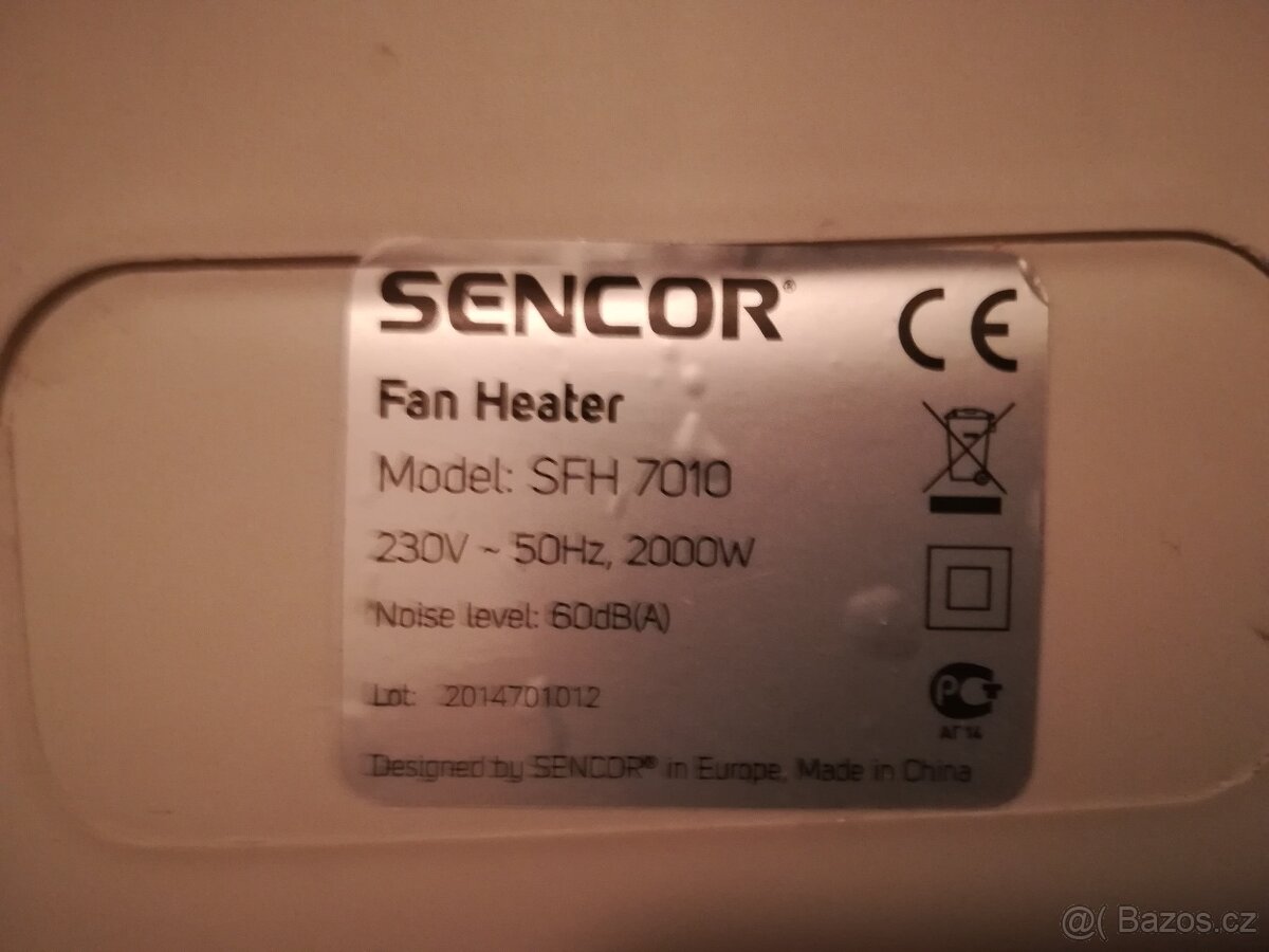 Teplovzdušný ventilátor Sencor - 3