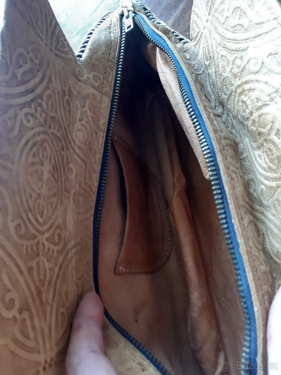 Kožená kabelka z Alžíru, ruční práce - 3