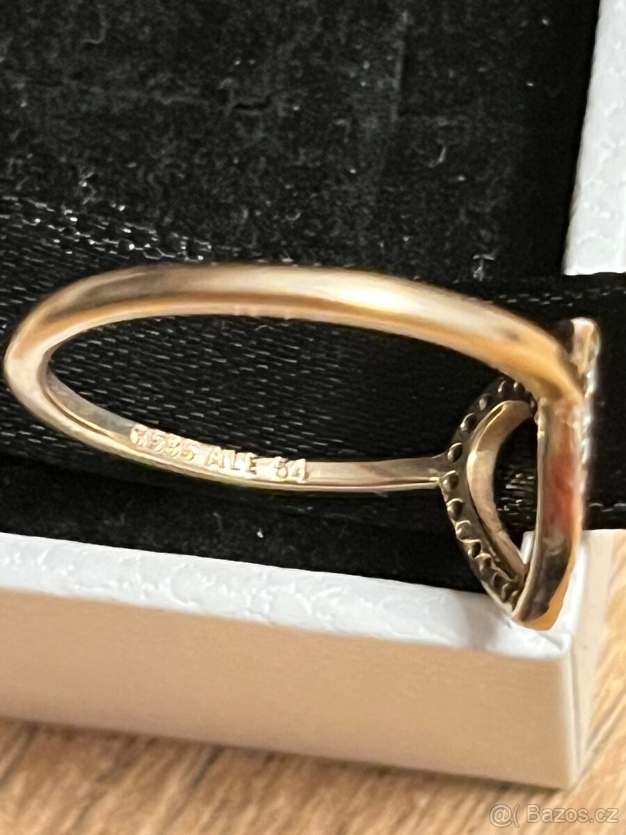 Zlatý prsten 585 pandora - 3