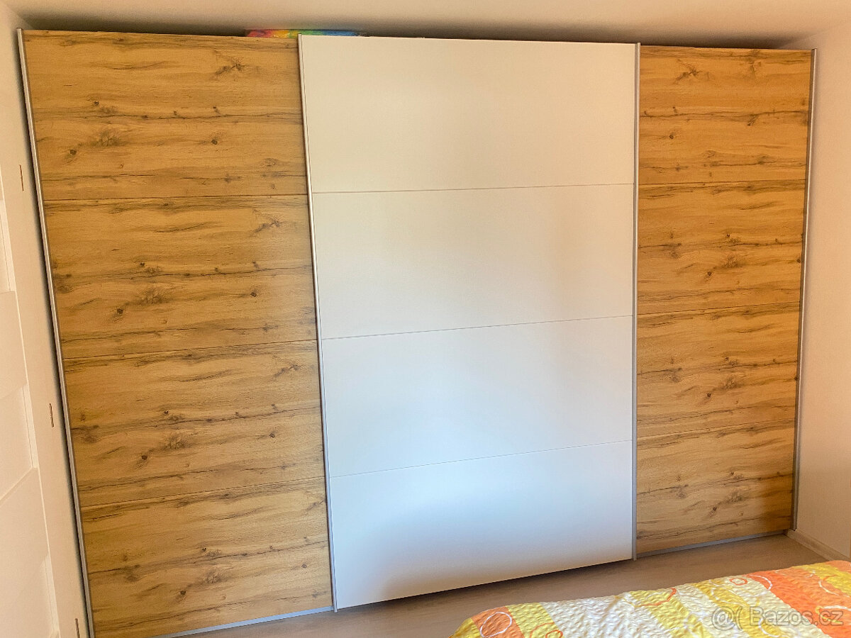 Šatní skříň Quadra, 315 cm dekor dub vyrobeno v Německu - 3