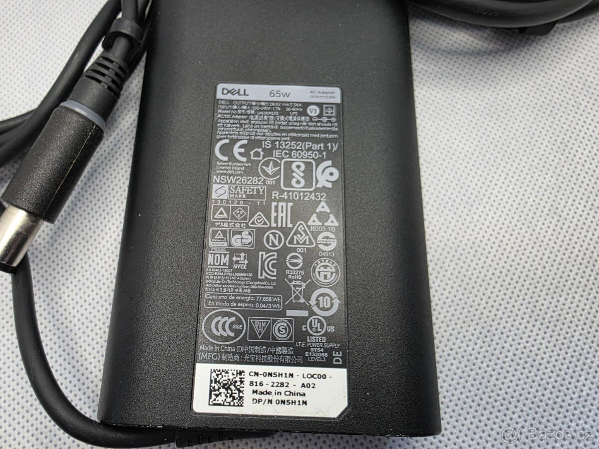 Genuine Original DELL 65W 19.5V 3.34A AC Power Supply Adapte - 3