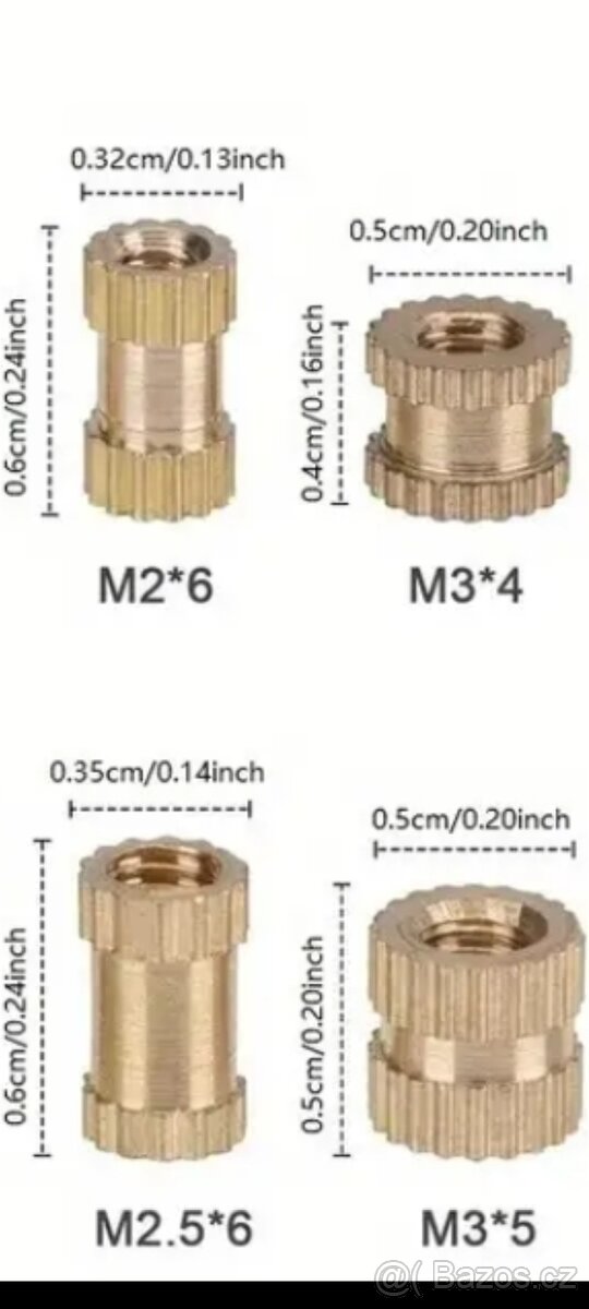 Metrické závitové vložky - 3