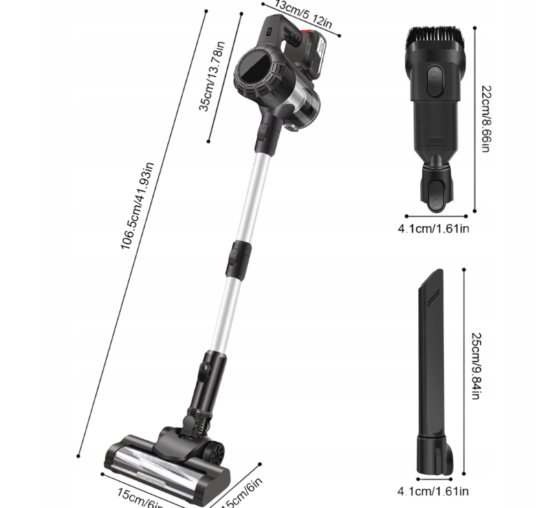 6V1 TYČOVÝ VYSAVAČ BEZDRÁTOVÝ VYSAVAČ - 3