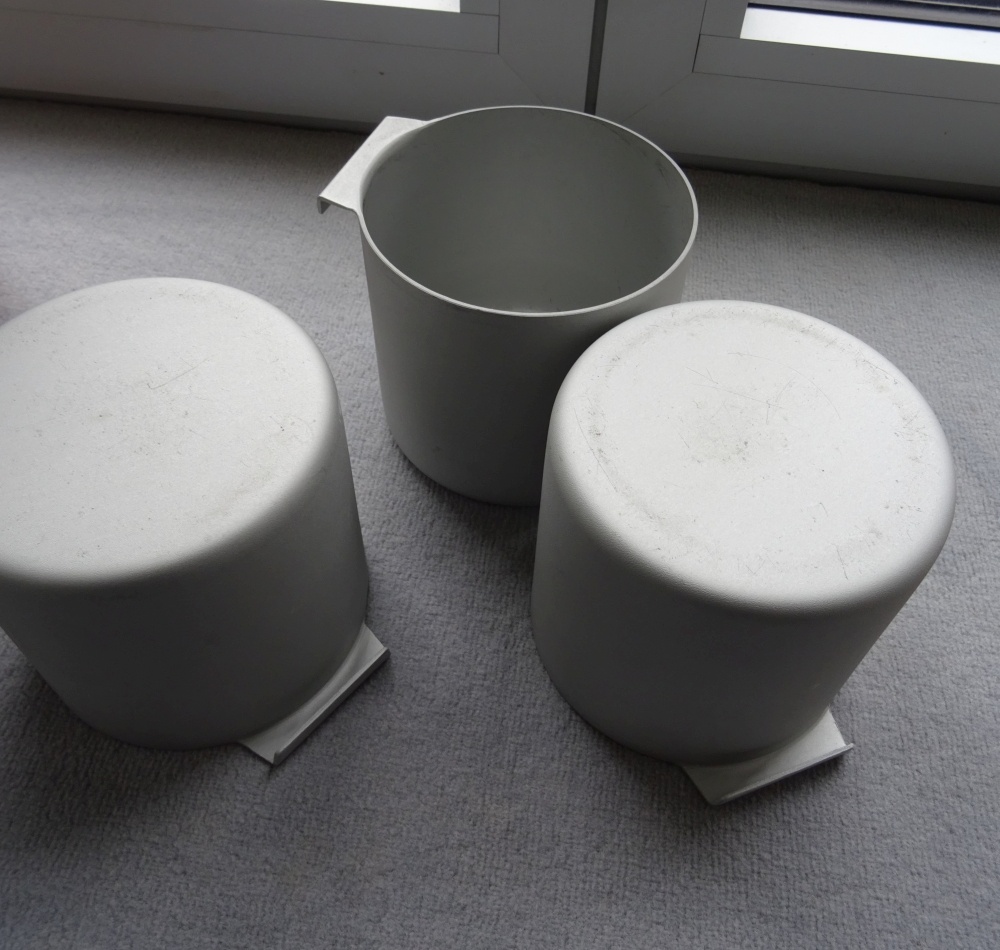 Závěsné úložné kontejnery / nádoby - hliník - 3 ks - 3