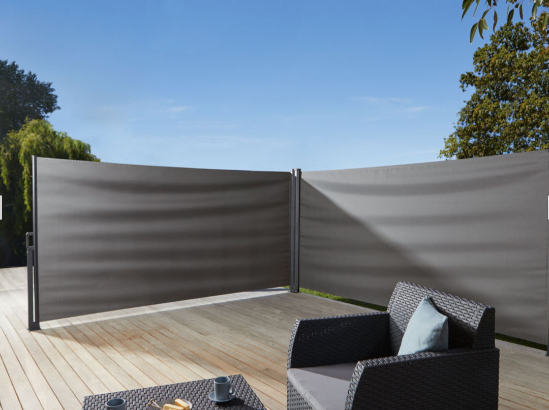 markýza dvojitá boční, rozm.160 x 600cm, antracitová - 3