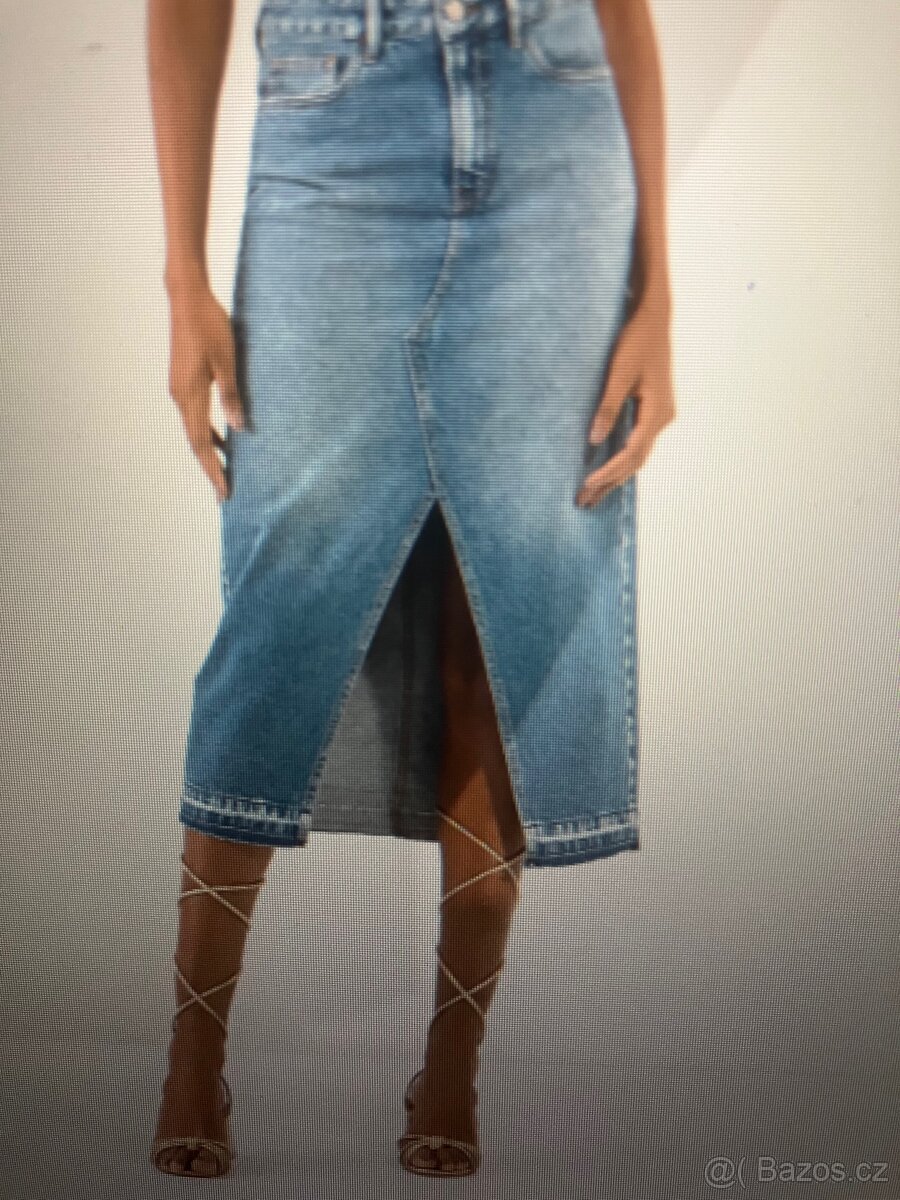 Maxi džínová sukně - 3