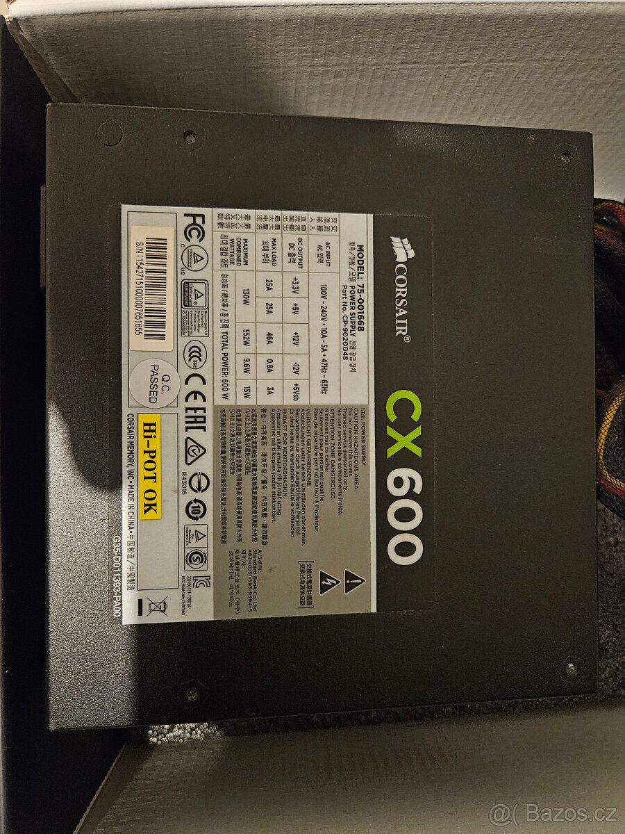 Zdroj Corsair CX600 W - 3