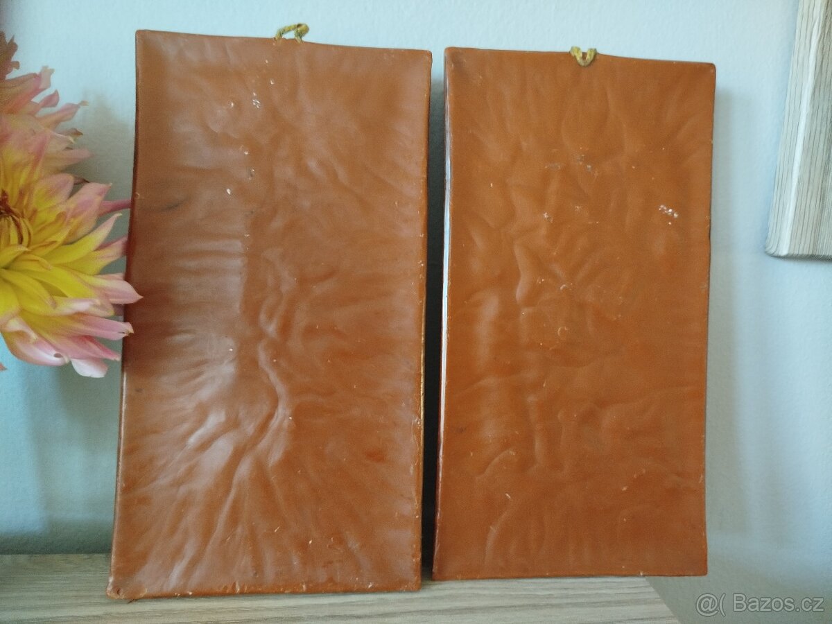 Reliéfní obrazy z vosku ve stylu dřevořezby - 3