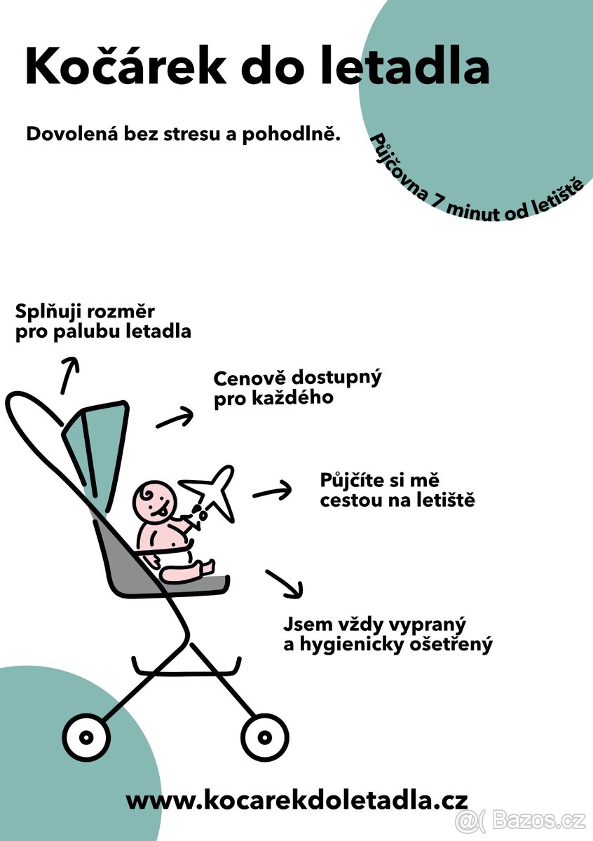 PRONAJEM kocarku do letadla na dovolenou - 3