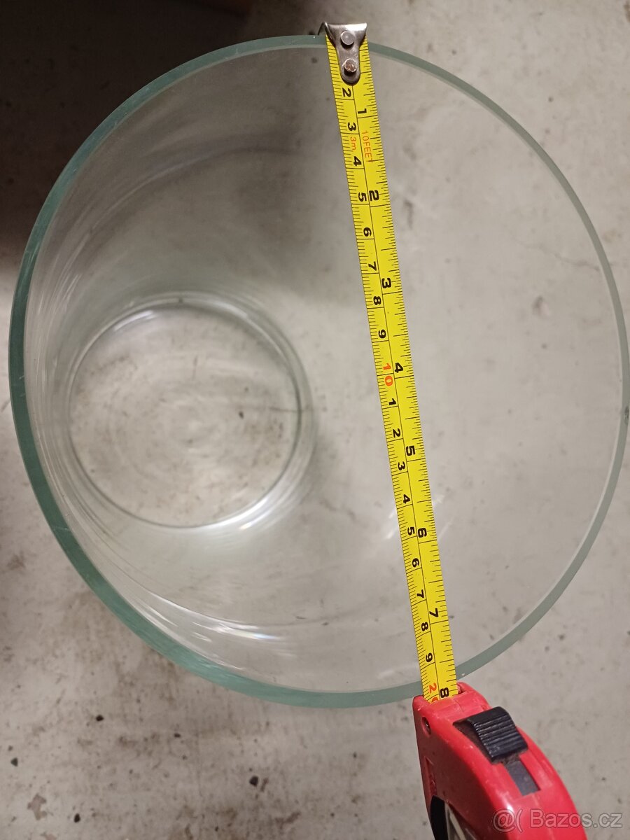 SKLENĚNÁ VÁZA (velká) výška 35 cm, průměr 20cm - 3