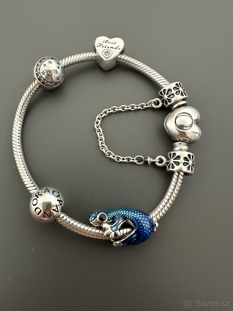 Modrá ještěrka přívěsek na Pandora náramek - 3