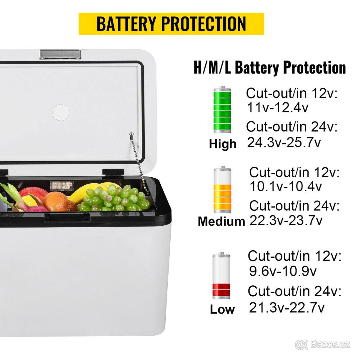 Kompresorová lednice 12V, 24V, 230V 25l chladí/mrazí - 3