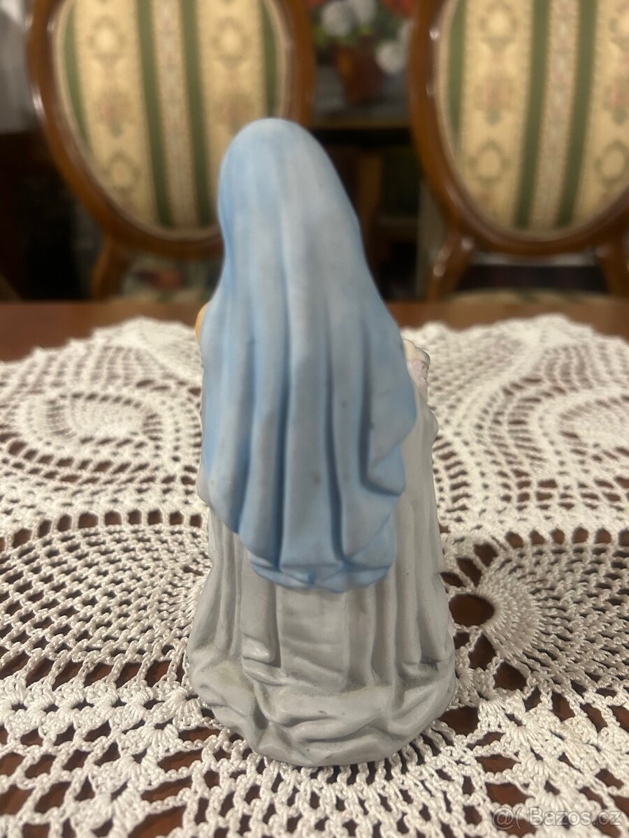 Porcelánová soška Panny Marie s Ježíškem (14 cm) - 3