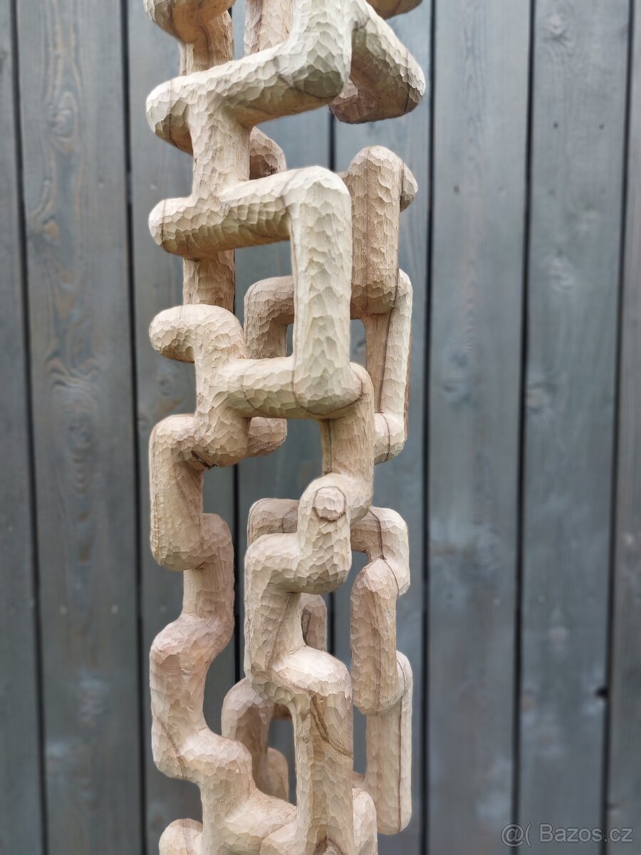 Dřevěná socha z jednoho kusu - MOZEK - 3